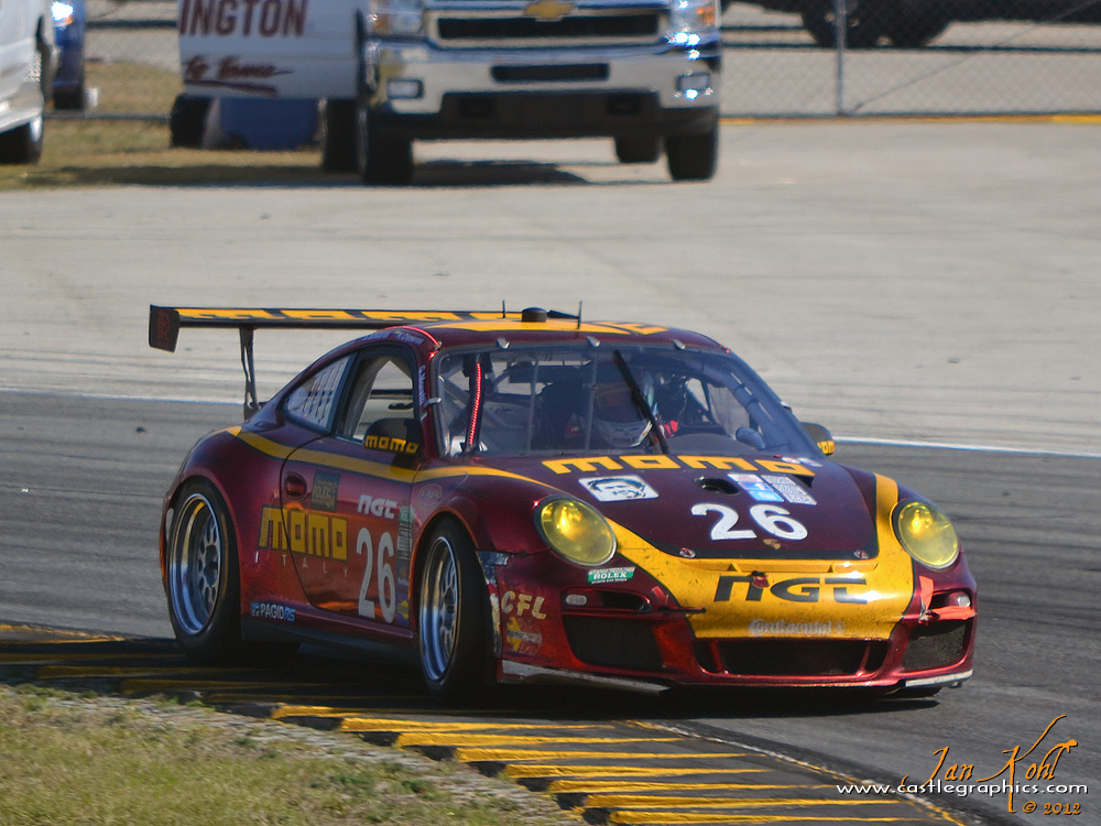 Rolex 24, Sunday: Chrome Porshe
The #26 NGT Motorsport Porsche GT3 looked great in the sun...
Keywords: 2012 Rolex 24