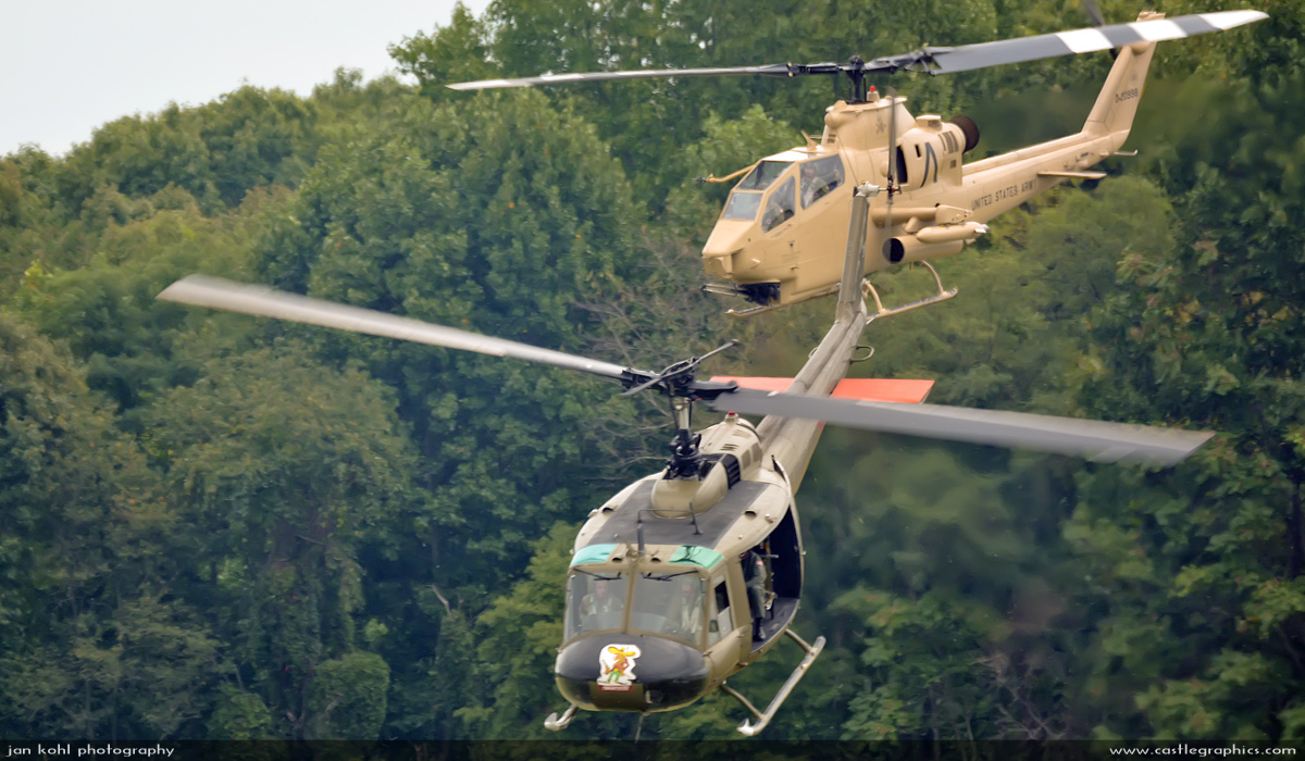 UH-1 Huey & AH-1 Cobra
Army Aviation Heritage Foundation UH-1 & AH-1 simulate Vietnam chopper tactics
