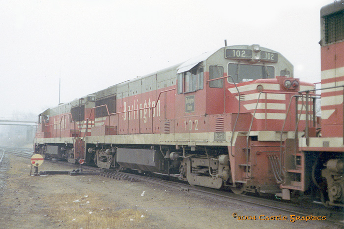 cbq 105 102 U25B savanna il 1969c

