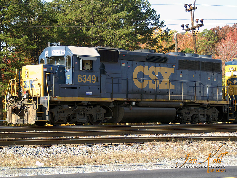 csx 6349 GP40-2 charlotte nc 2007-11-21
