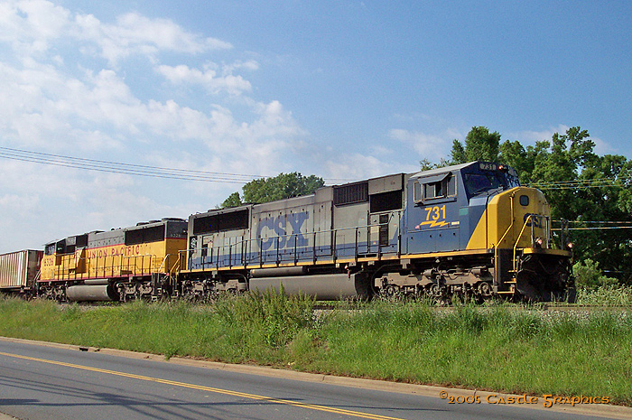 csx 731 SD70MAC charlotte nc may4 2005
