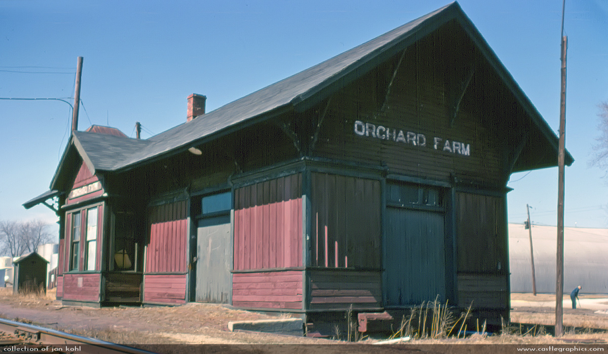 Nice view of the Orchard Farm station, circa 1969
Orchard Farm was just a short distance from St. Peters, MO, but road routes have long since bypassed the tiny village.
