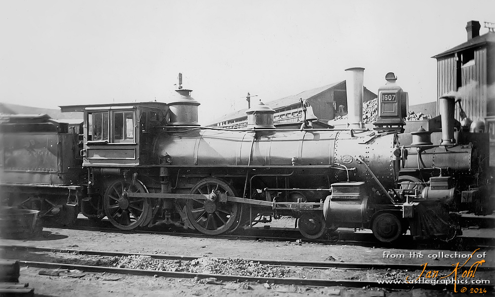 cbq 1607 4-4-0 galesburg il 1889
