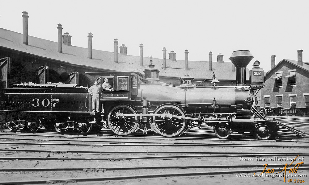 cbq 307 4-4-0 galesburg il 1884 c
