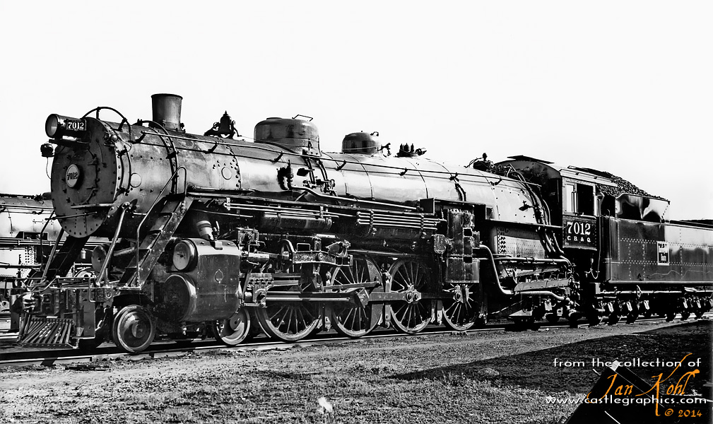 cbq 7012 4-8-2 galesburg il 1949-06-12
