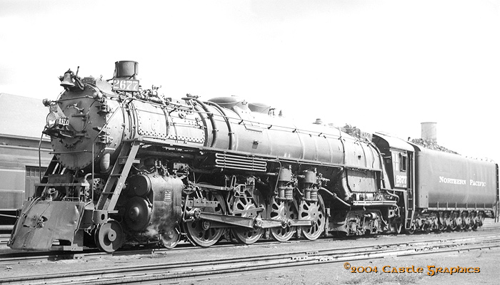 Northern Pacific - np 2677 4-8-4 - Castle Graphics Transportation