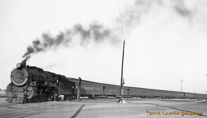 prr 8236 4-6-2 troop train ft dix nj 1940s

